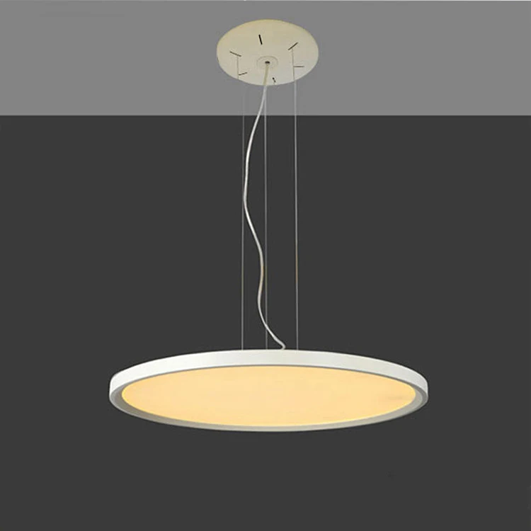 Современный тонкий LED плоский подвесной светильник круглый потолочный панельный