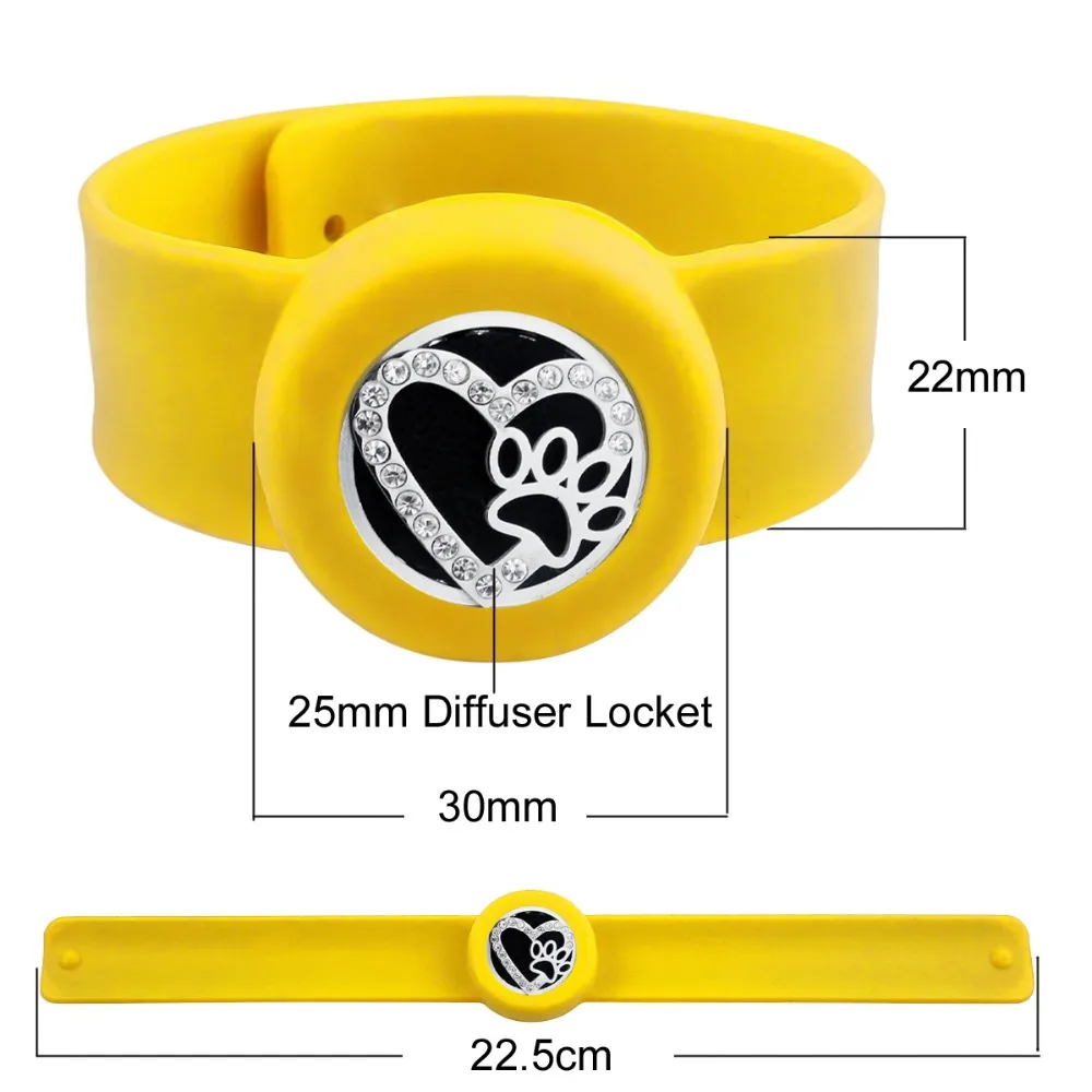 ZP-BS588-1 Silicone Diffuser Locket Bracelet -8