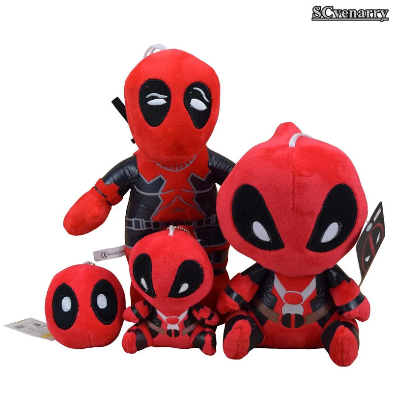 

New 4pcs/lot Marvel Movie Deadpool 2016 Soft Deadpool Spiderman Plush Doll Toy Figure action figure