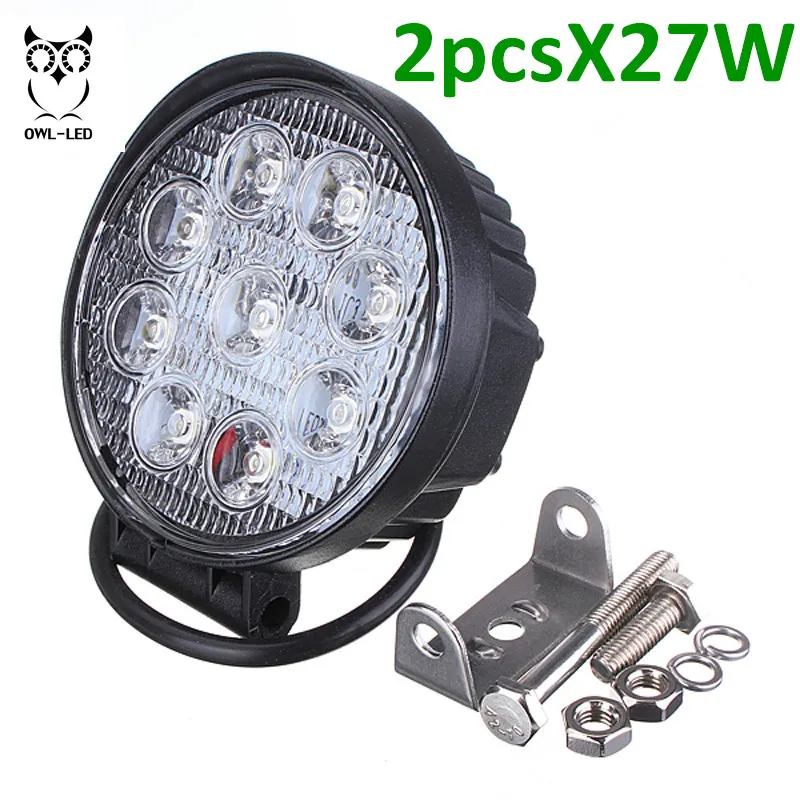 

super bright LED for Wholesale 27W Work Light for SUV Truck Trailer LED Worklights Waterproof Housing Lamp