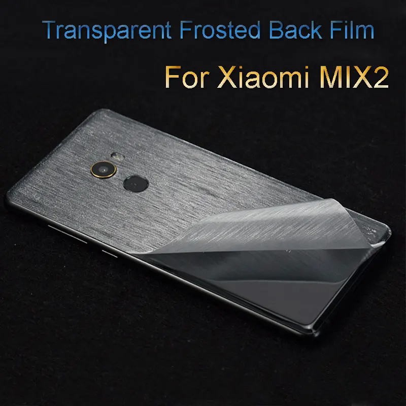 2018 Transparent Frosted Back Phone Sticker for Xiaomi MIX/MIX2/MIX2S Wrap Skins Fiber/Grid Film Leather Grain optional |