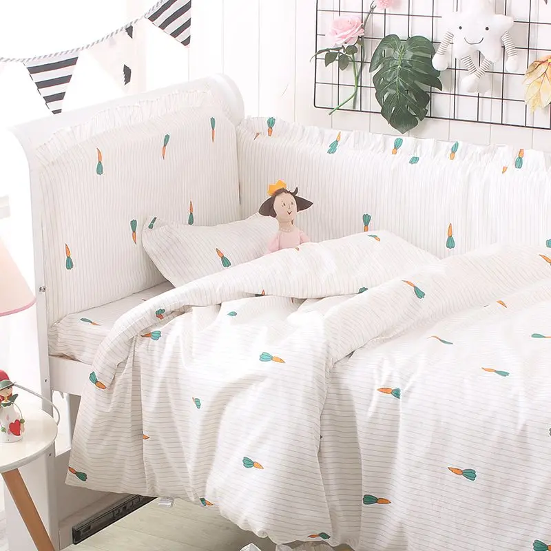red crib set