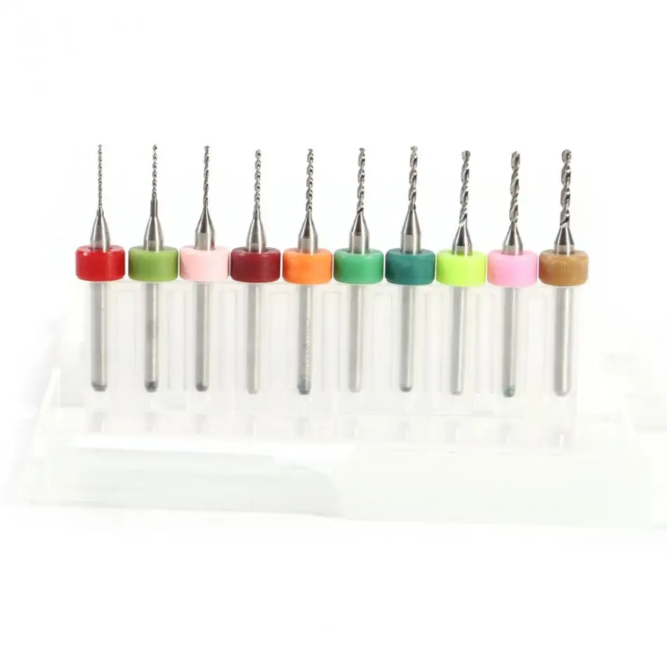 10pcs/set PCB Drill Bits kit Cemented Carbide Mini Drill Bits tools set