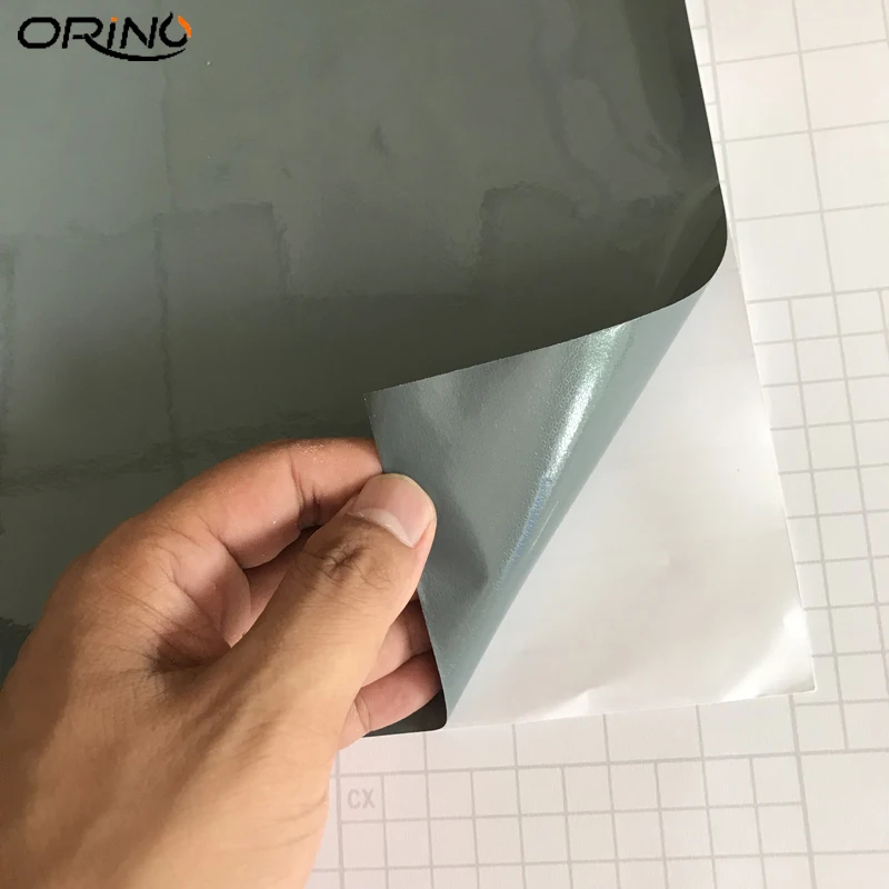 Glossy Cement Grey Vinyl Film Wrap-6