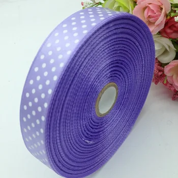 

Real Hl 1 Roll (50yards) 18mm Width Printed Dots Satin Ribbon Wedding Party Decoration Crafts Making Bows Diy Accessories A935