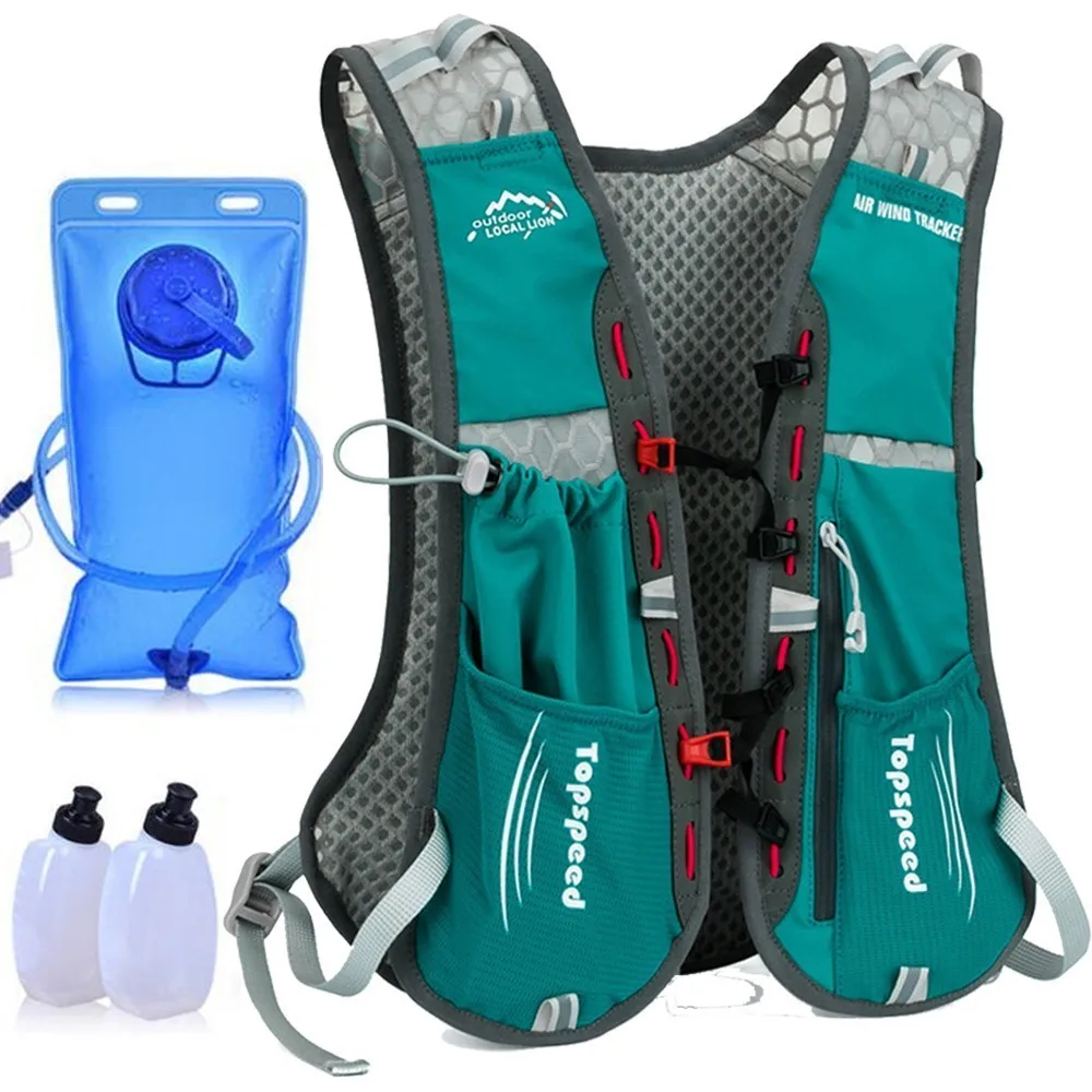 الرجال النساء الرياضة تشغيل ظهره الترطيب سترة حزمة في الهواء الطلق سباق ماراثون الركض الظهر الدراجات مقوس درب المياه حقيبة