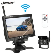 Jansite 7 “Wired Wireless Car Monitor TFT LCD Car Videocamera vista posteriore HD monitor per il Camion Bus di sostegno Della Macchina Fotografica DVD telecamera di retromarcia macchina fotografica