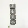 Dark-Fabric Cotton Pocket Hanging Wall Holder Storage Bags Racks Wall Pockets Pendant Organizer Pendant Storage Bag Organizer 3
