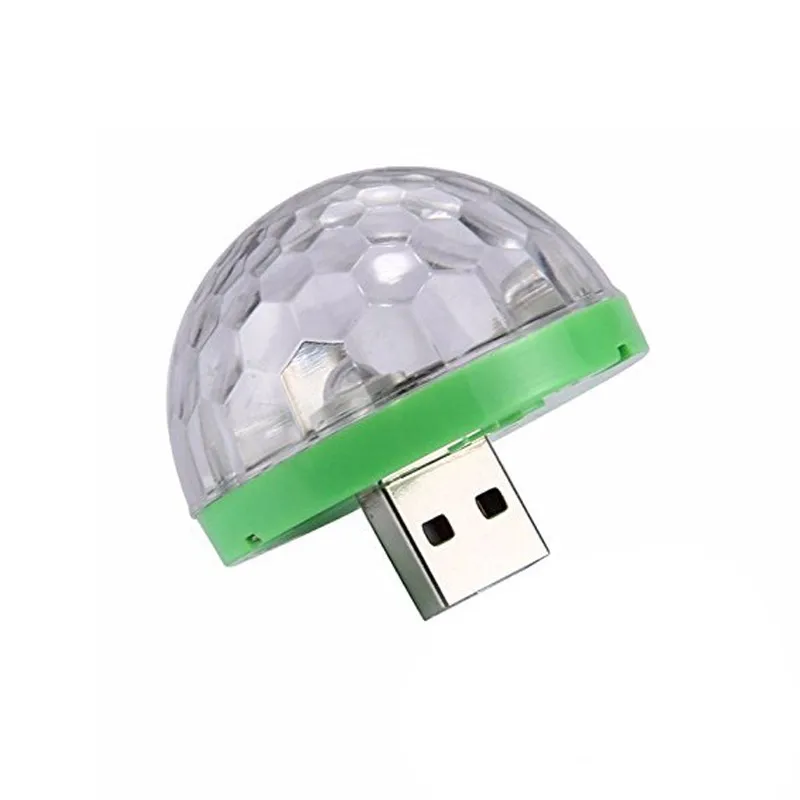 

Mini Stage Lights Voice Control Little Magic Ball light RGB Phone USB Android IPhone Rotate Stage Lights