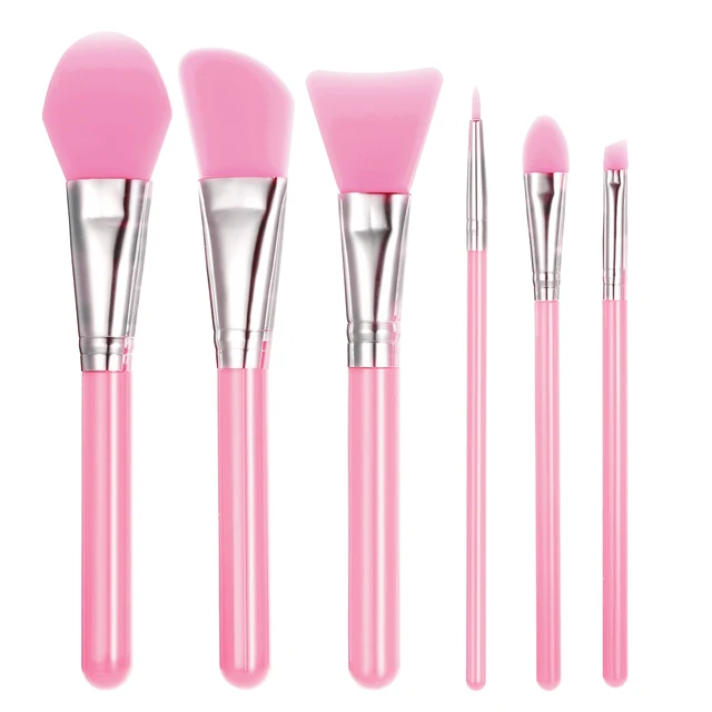 6Pcs/set Silicone Makeup Brush Professional Facial Mask Foundation Cream Eyeshadow Concealer