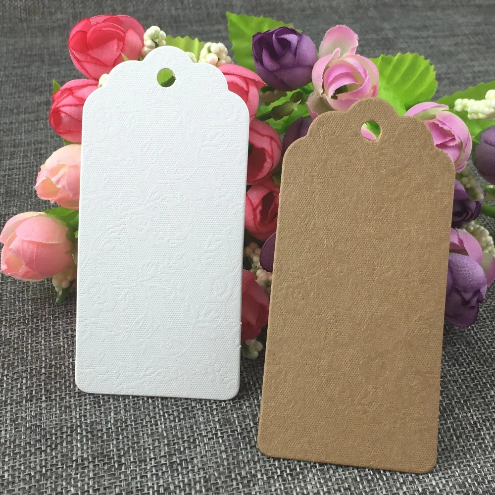 500PCS/Lot 9*5cm New fashion jewelry cards white pendant display