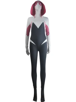 

Superhero Spider Woman Gwen Stacy cosplay outfit hoodie jumpsuit halloween costume Spider-Gwen unique