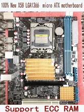 desktop motherboard for New X58 LGA 1366 DDR3 16GB support ECC RAM for quad-core needle 8PIN NEW X58 motherboard free shipping