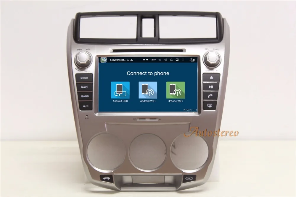 Top 8" Inch OCTA core Android Car CD DVD player AutoStereo unit GPS navigation for Honda City 2008-2014 multimedia stereo auto unit 4