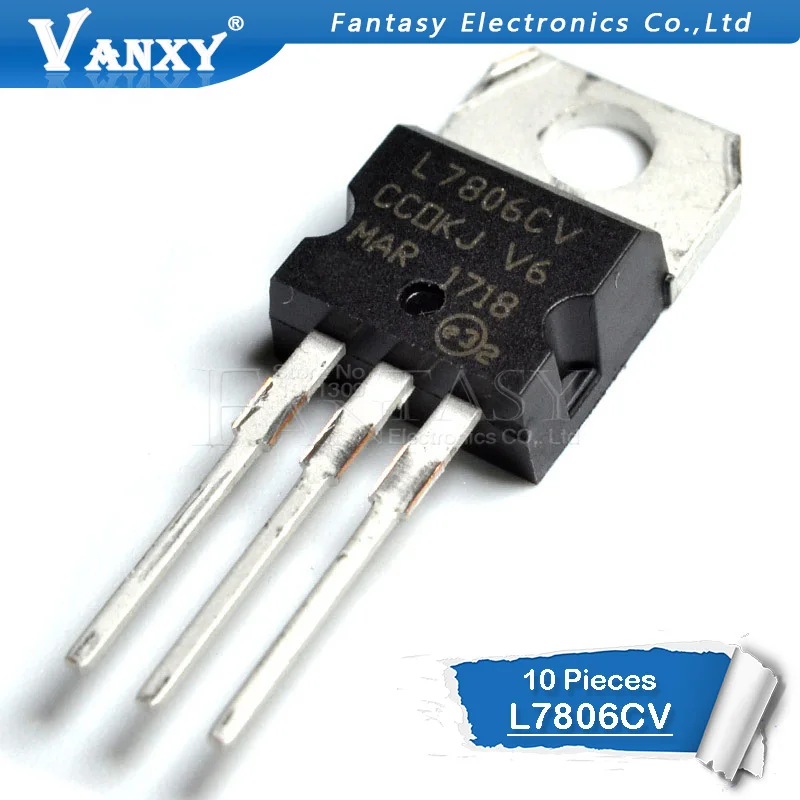 Новая и оригинальная интегральная схема L7806CV TO220 L7806 TO 220 7806 LM7806 MC7806 10 шт.|ic 7806| |