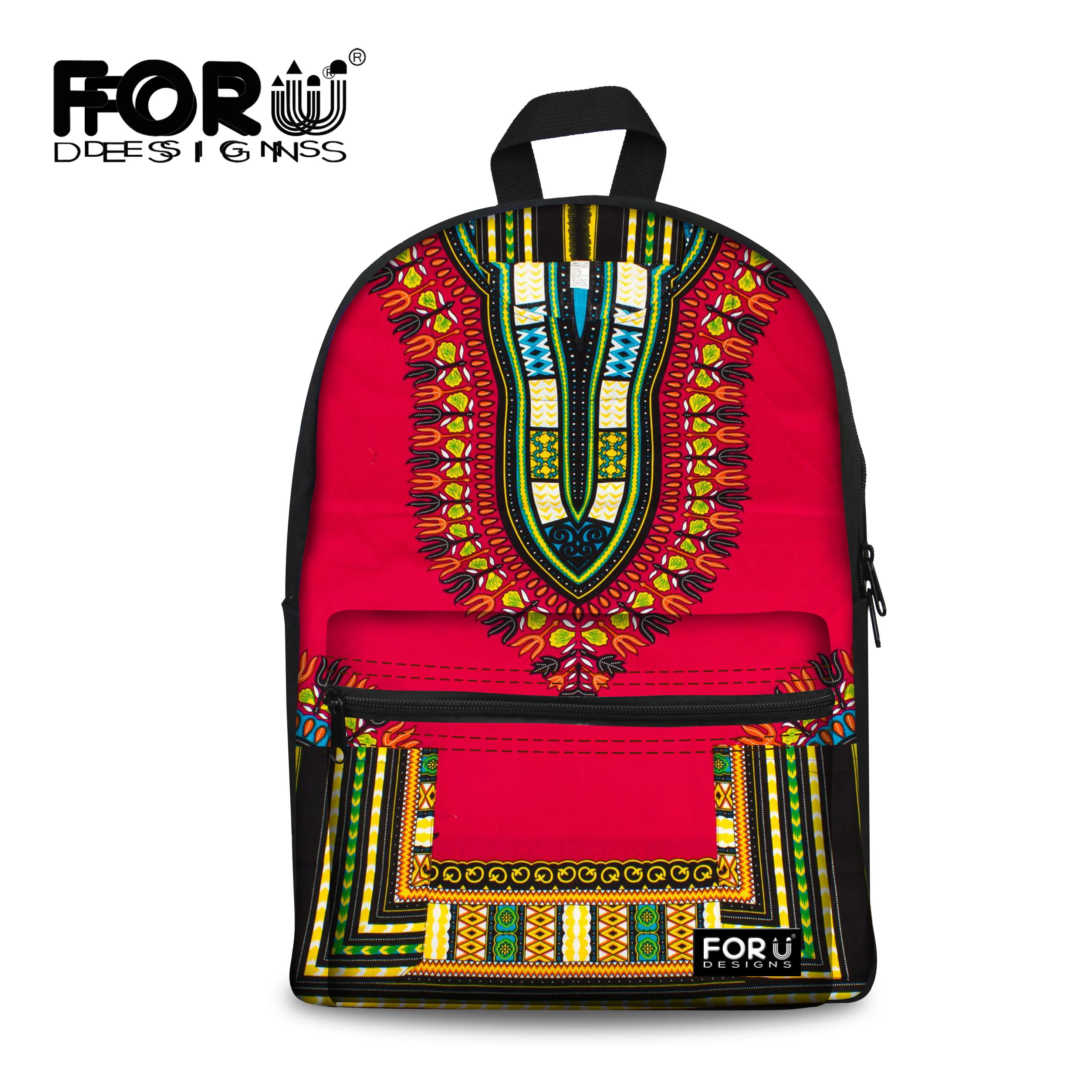 FORUDESIGNS African Design Multifunction Women Backpack Fashion Youth Retro Printed Bookbags ...