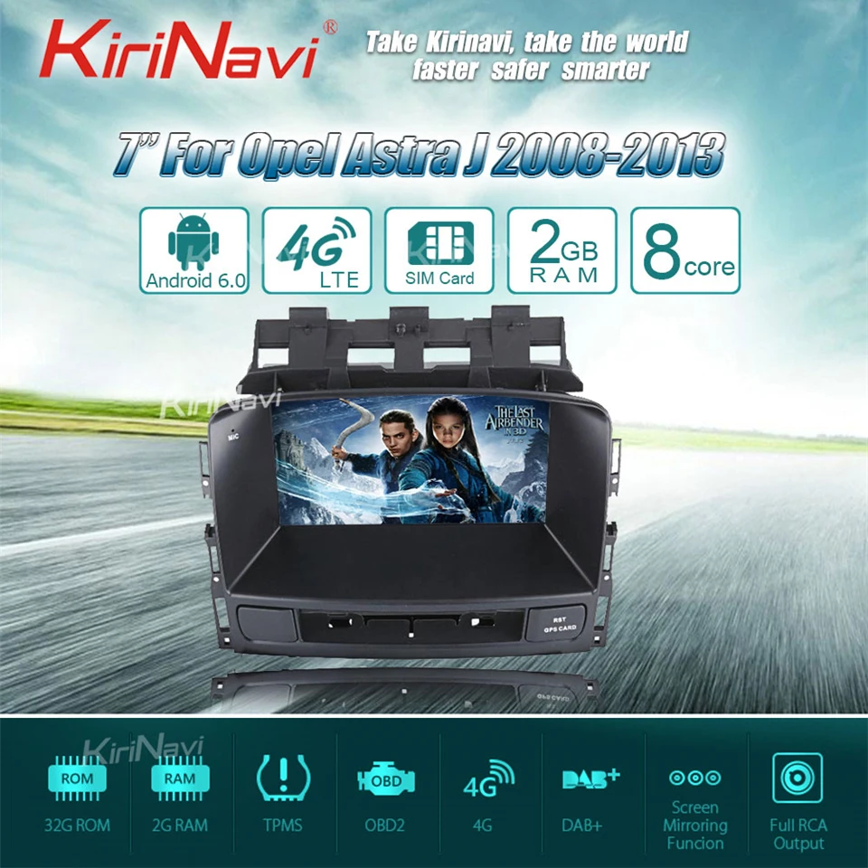 Cheap KiriNavi Octa core 4G LET android 7 car radio for Buick Excelle XT GT Opel Astra J gps navigation 2008 - 2013 support 4K 4G 0
