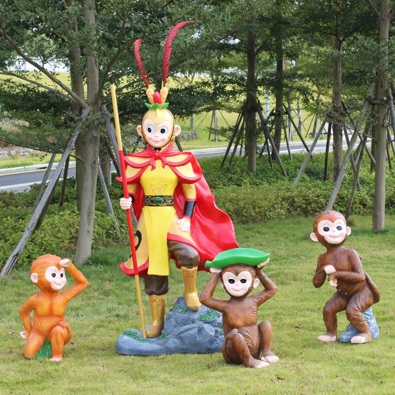 Outdoor sculpture garden ornaments simulation Monkey crafts decoration