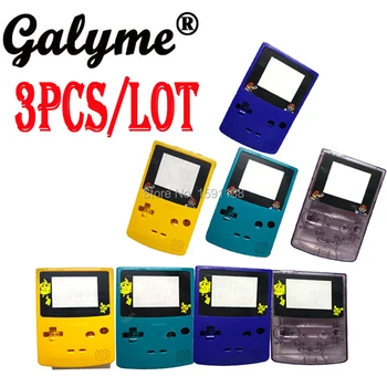 

3PCS/LOT Cartoon Screen Lens Plastic Housing Shell Replacement Cover Case Fit GameboyColor Game Console Boy Color Advance Pocket