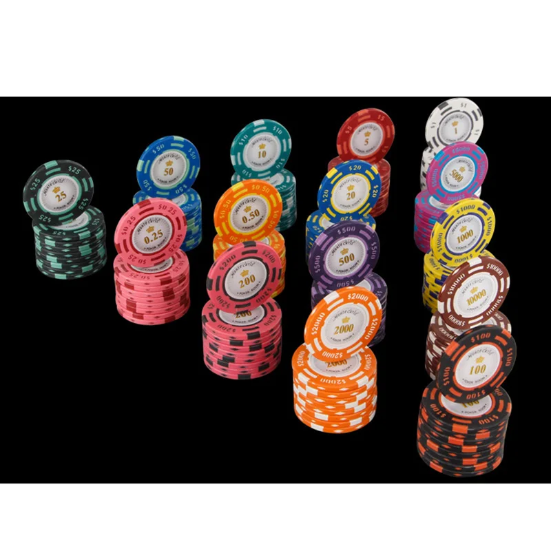 25 قطعة/المجموعة بوكر تكساس هولدم 14 جرام كلاي كازينو بوكر كازينو غرفة العملات