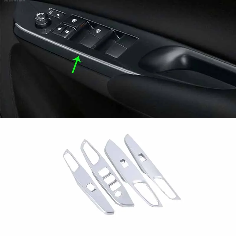 

Car Accessories Interior Decoration LHD ABS Armrest Window Lift Down Rises Cover For Toyota Vios/Yaris Sedan 2019 Car Styling