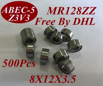 

500pcs MR128Z MR128ZZ MR128 ZZ MR128-ZZ 8X12X3.5 MM 8*12*3.5 MM Miniature roller shaft motor deep groove Ball Bearing tools