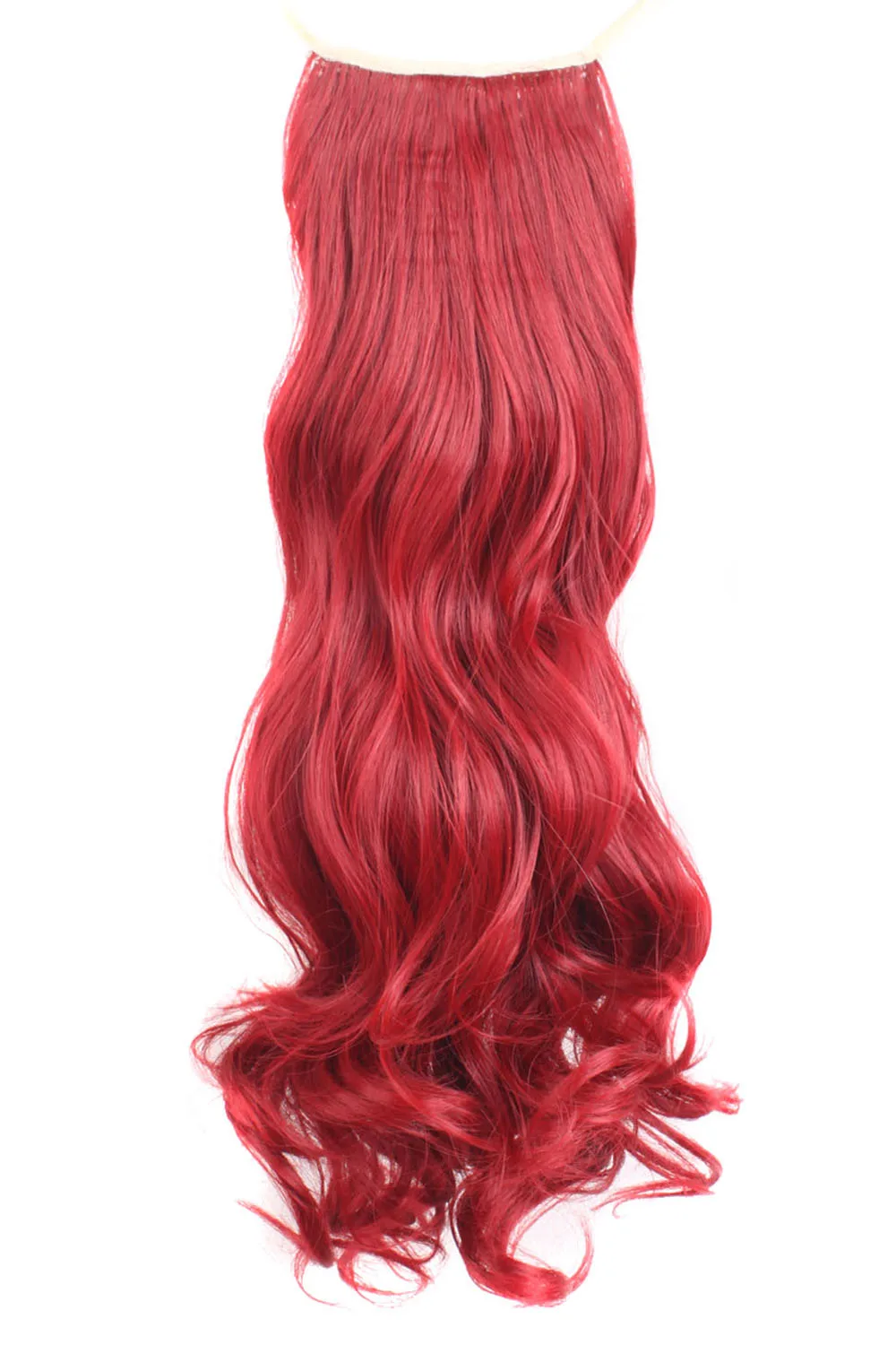 New Style for Wine Red Curly hair extension NWG0HE60924 DK2in Synthetic Ponytails from Hair