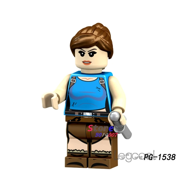 

1PCS model building blocks action superheroes Lara Croft Christmas hobby toys girls diy toys for children gift