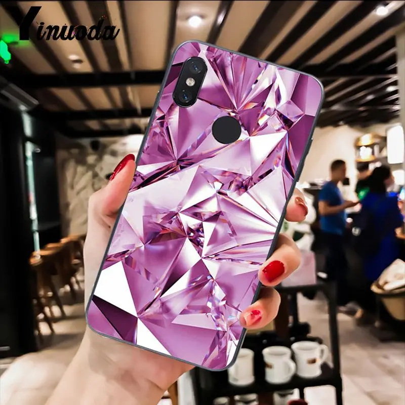 Geometric Gold Purple Pink Diamond