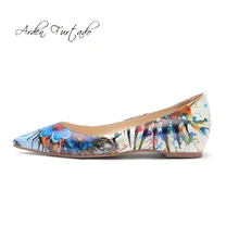 Arden Furtado/Летняя модная женская обувь пикантная Элегантная классическая обувь с острым носком без шнуровки смешанных цветов на плоской подошве