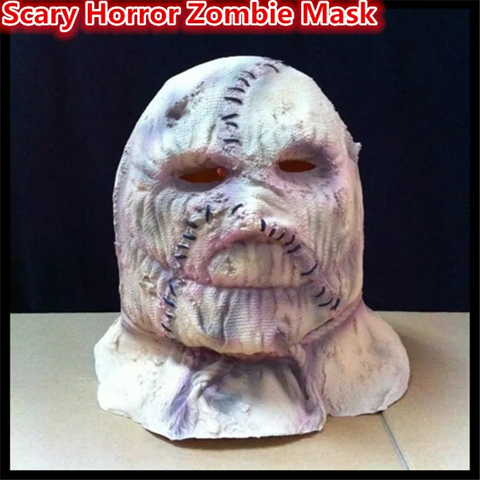 

Free shipping Halloween Latex Zombie Scary Face Mask Masquerade Horror Head Masks Helloween Terror Face Props Gifts Toy in stock