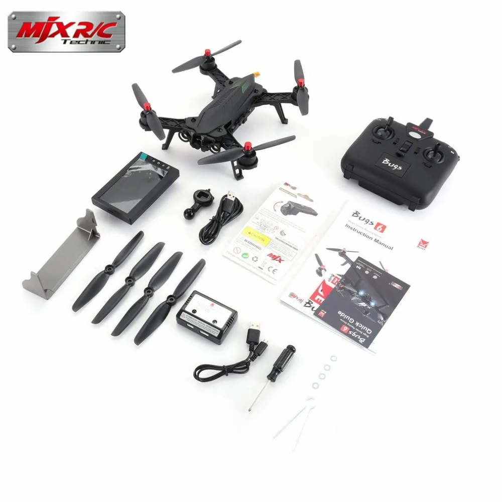 

MJX Bugs 6 B6FD 2.4GHz 4CH 6 Axis Gyro RTF Drone With HD 720P 5.8G FPV Camera And 4.3" LCD RX Monitor Brushless RC Quadcopter