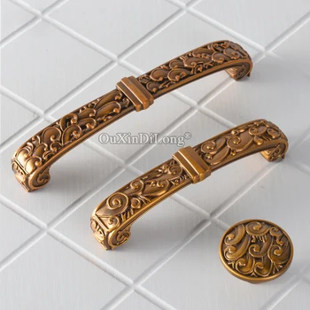 

Top Designed 2PCS European Retro Solid Kitchen Cabinet Pulls Handles Cupboard Wardrobe Drawer TV Cabinet Door Handles and Knobs