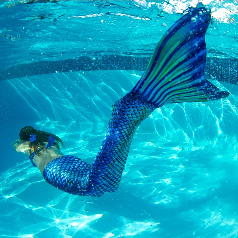 Bikini top Big Swimmable Mermaid Tail Monofin Adult Women Men Cosplay Gift