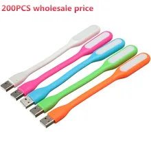 200 шт. USB свет fbombillas lexible Портативный 5 В свет с USB для Мощность Bank ноутбука Сияющий светодиодные лампы защищать зрение Luz