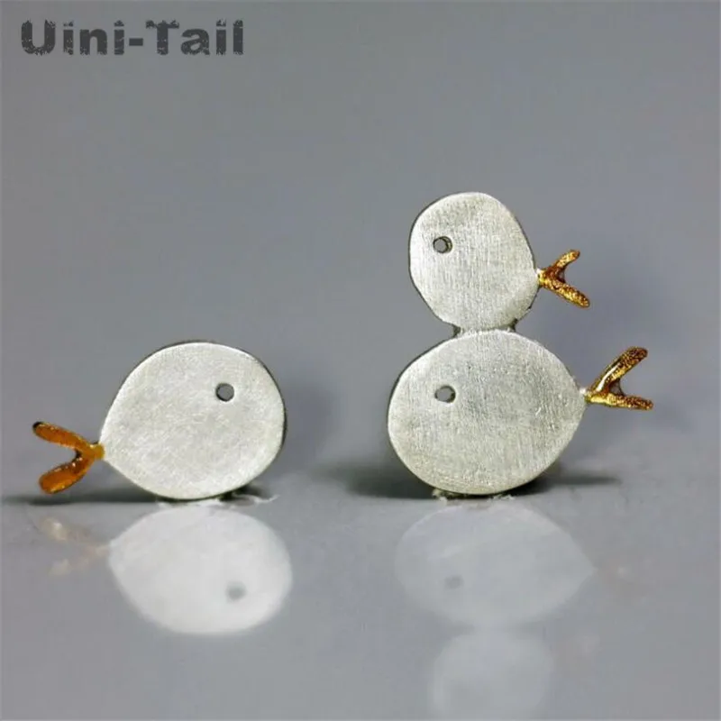 Uini Tail новинка 2018 Стерлинговое Серебро 925 пробы Южная Корея серьги с маленькой