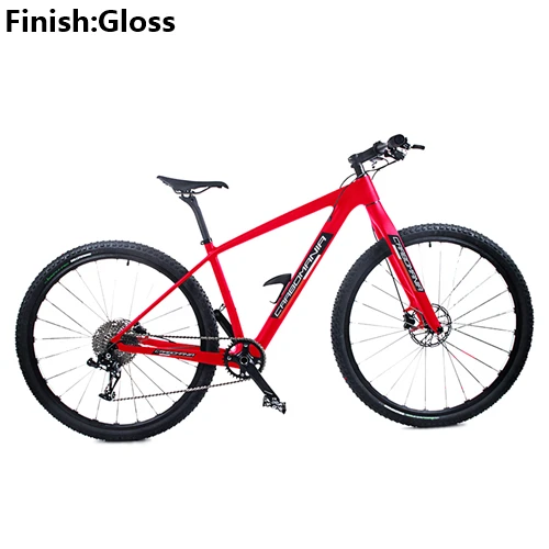 Карбоновый горный велосипед 29er 1×11speed углеродный mtb XC велосипед с переменной скоростью двойные дисковые тормоза горные велосипеды - Цвет: Red Gloss