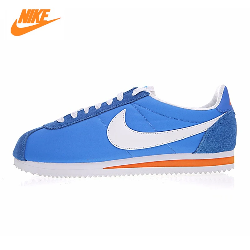

Nike CLASSIC CORTEZ NYLON Men's and Women's Running Shoes, Blue, Non-Slip Wear-resistant Breathable Lightweight 488291 404