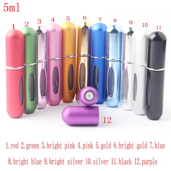 

5ml Travel Mini Refillable Conveniet Empty Atomizer Perfume Bottle Scent Pump Spray Case parfum airless pump cosmetic containers