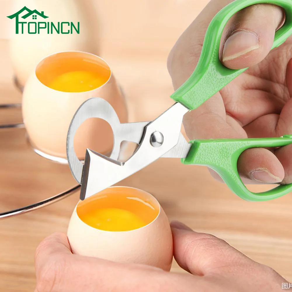 

TOPINCN Portable Anti-rust Quail Egg Scissors Cutter Opener Kitchen Tool Eggs Clipper