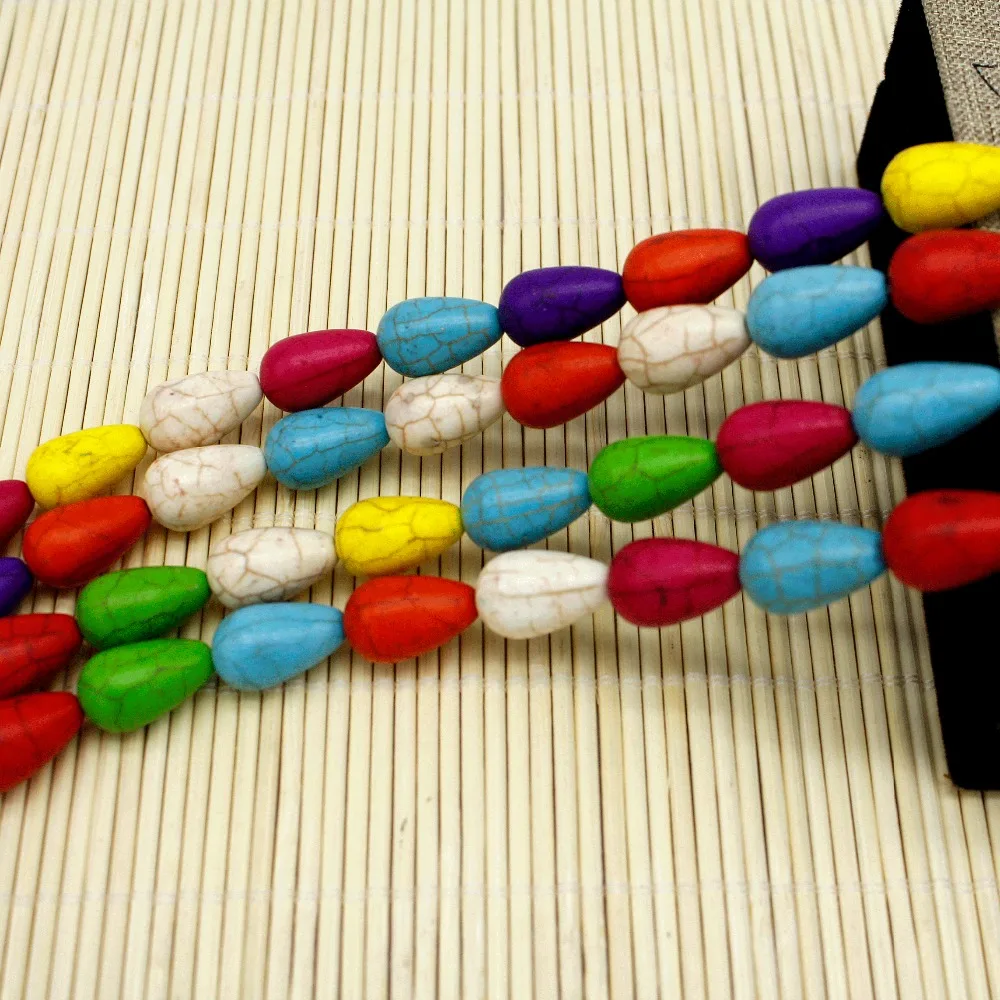Бирюзовые бусинки Howlite разноцветные Heishi Rondelle|Бусины| |