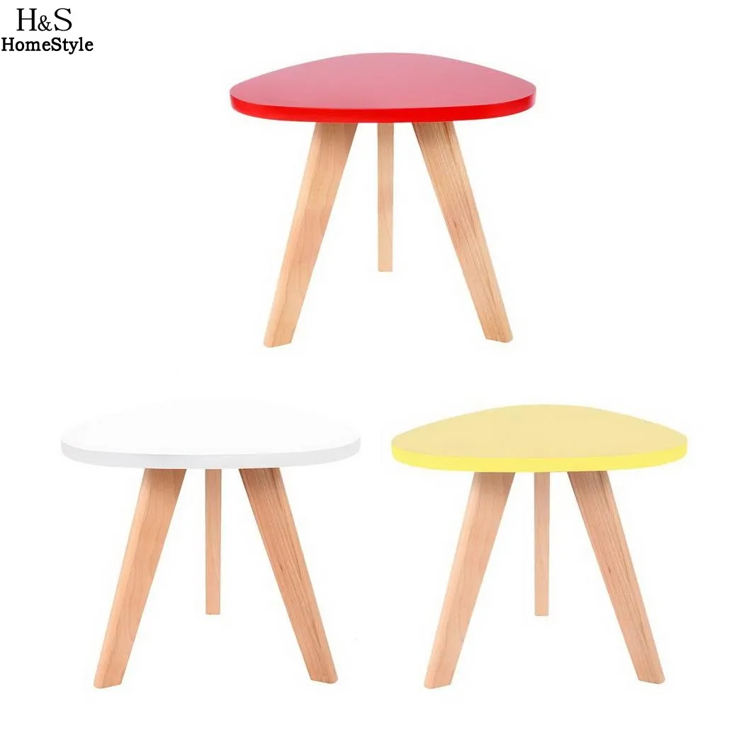 Homdox Mini Triangle Side Table Coffee Tea Table Living Room Balcony Table N30A
