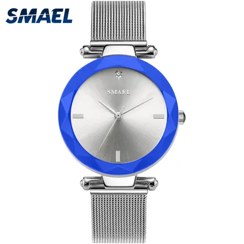 Relógio de Quartzo Mulher à Prova Relógio de Luxo Dsmaágua Smael Mulher Relógios Pulseira Senhoras Relógio Feminino 1898 Designer Marca