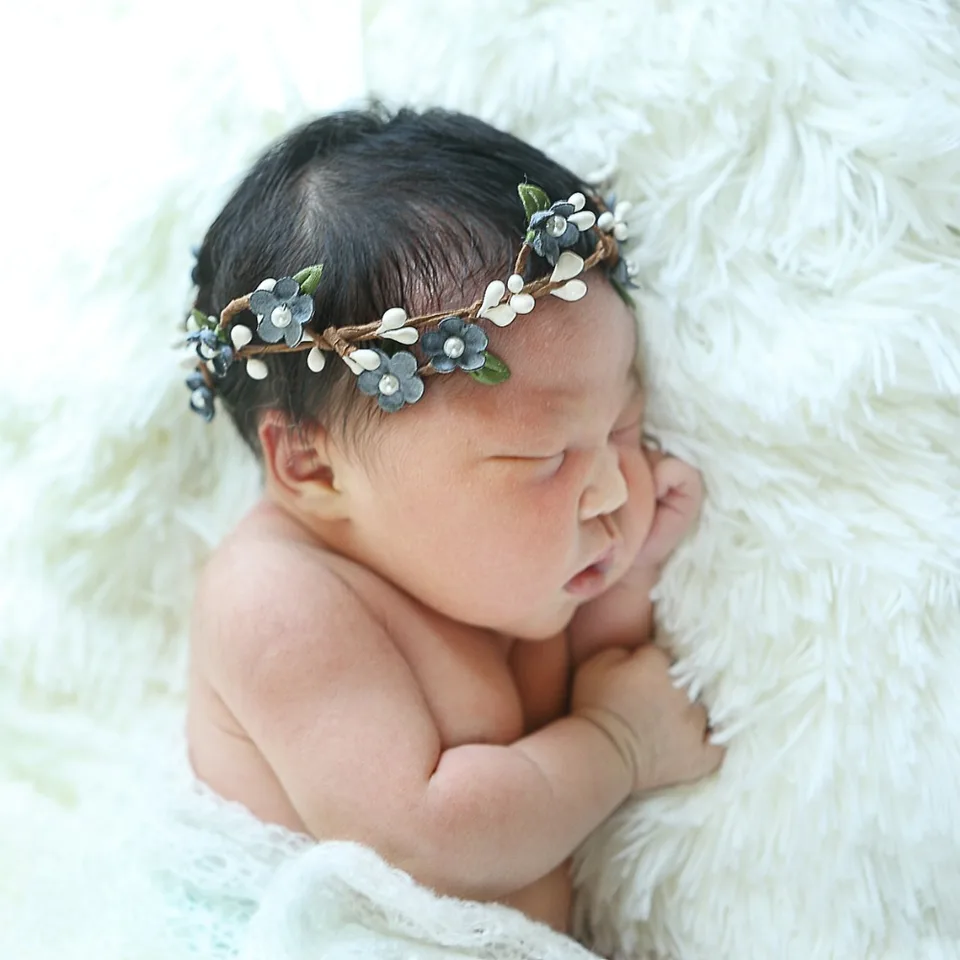 baby flower garland headband