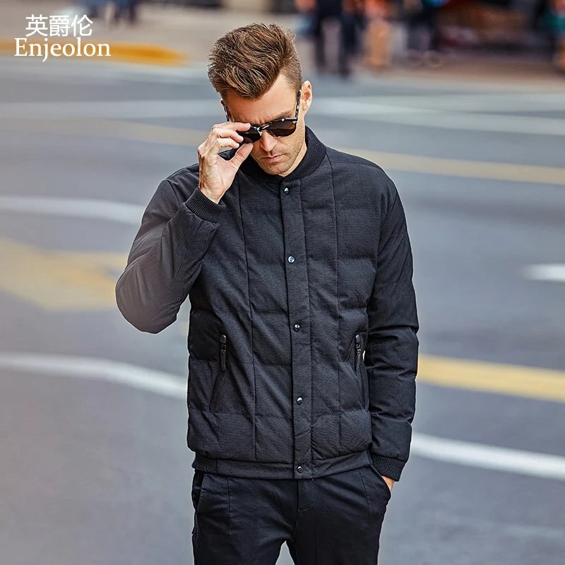 

Enjeolon Brand Winter Cotton Padded Jacket Men windproof Parka Men Clothing Thick Quilted plus Size 3XL Coat Mens WT0260