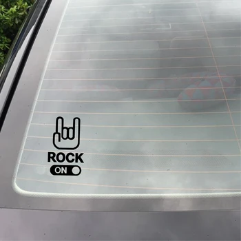 

ROCK ON Car Sticker Hand Sign Hard Rock Music Decor vinyl car decals