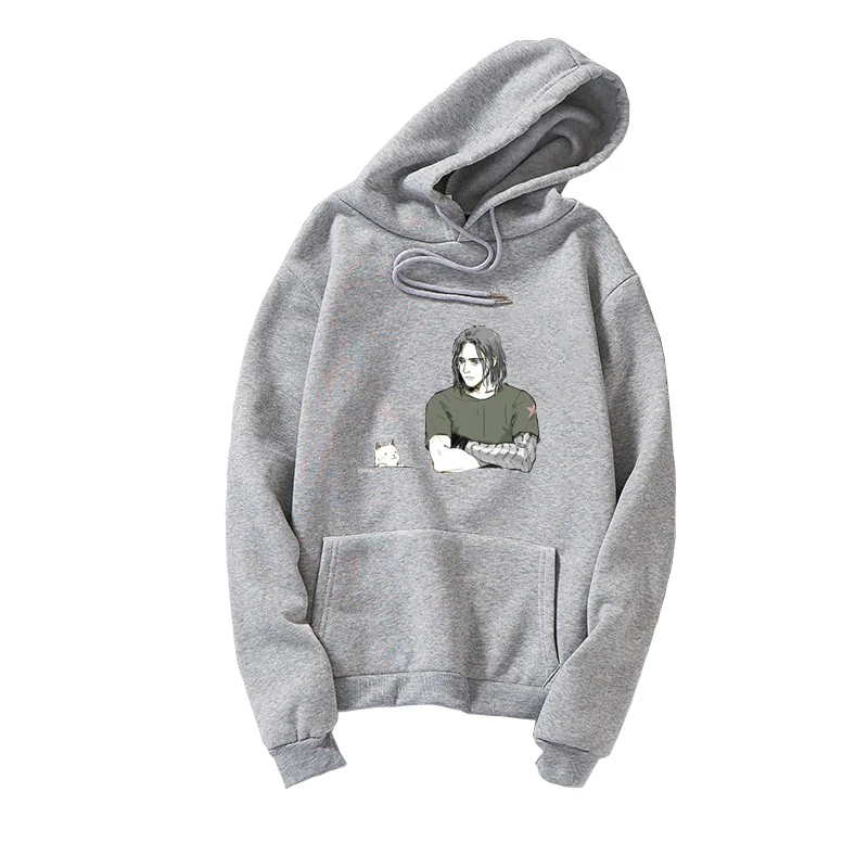 Casual Fleece Women Hoodies Sweatshirts Long Sleeve Kawaii Anime Print Pullovers Loose Harajuku Streetwear Unisex Hooded Clothes (2)