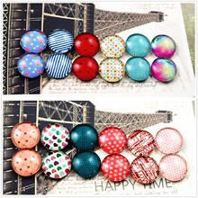 12 шт./лот(один комплект) два стиля 12 мм Мода милая серия ручной работы стеклянные кабошоны узор куполообразные ювелирные изделия аксессуары поставки