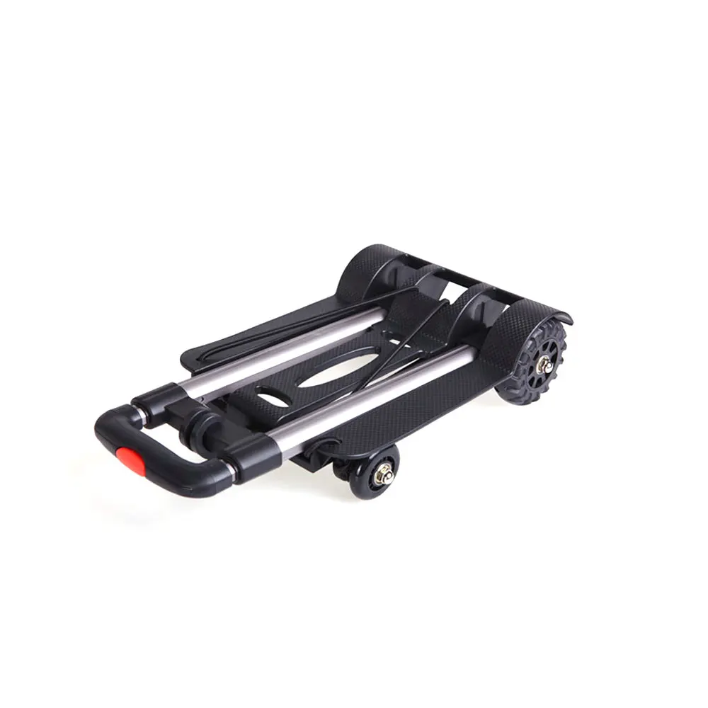 Aluminum Alloy Car Folding Luggage Cart Portable Travel Trailer Household Luggage Cart Shopping Trolley