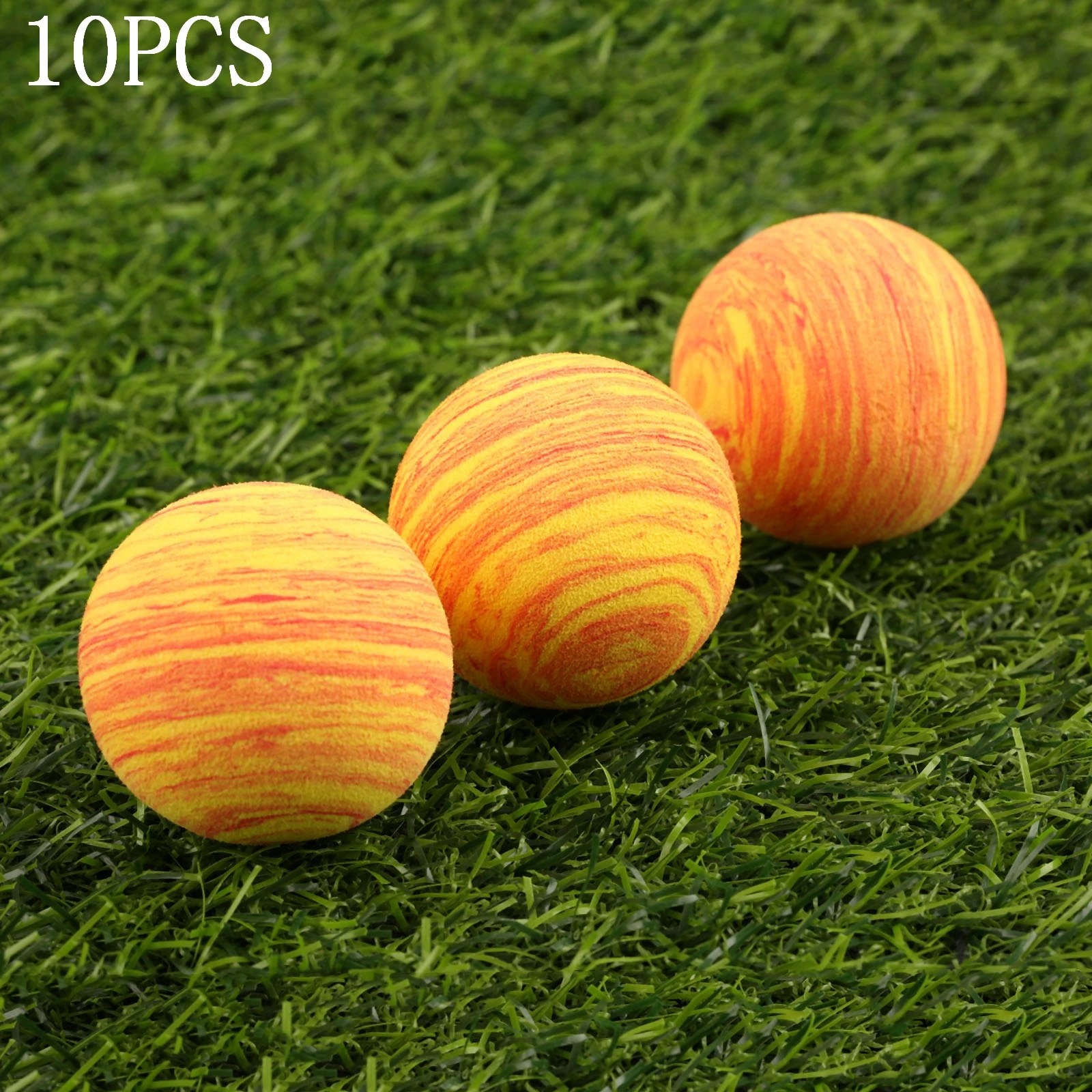 Gohantee 10 шт. Мягкие мячи для гольфа из пенопласта EVA для помещений 41 мм радужные мячи для игры в гольф для тренировок - Цвет: Cloud Color